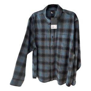 The Kooples - Blue, Grey and Black Plaid Button-Down Shirt NWT